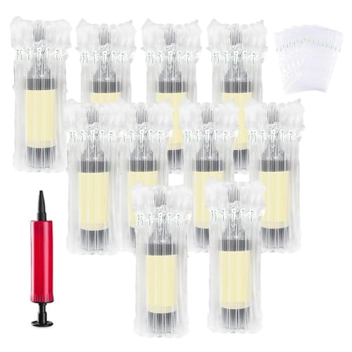 10 PC Weinflaschenschutz,Weinflaschenschutz Aufblasbare Luftsäule,Wiederverwendbare Flaschenbeutel,Luftsäulenkissenbeutel,Luftpolster für Wein mit kostenloser Pumpe,Luftsäulenkissen Luftpolsterbeutel von SEMINISMAR