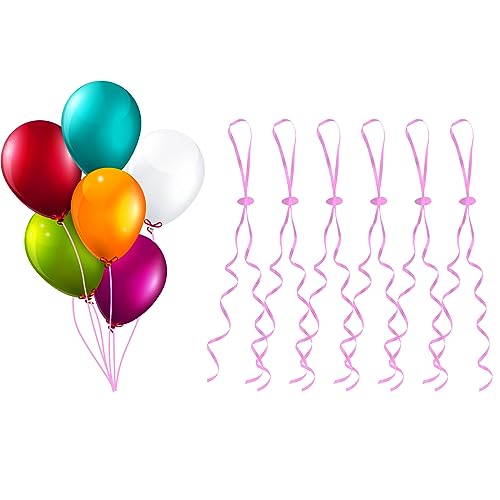 Ballonverschlüsse Helium,Ballonband mit Schnellverschluss,Ballonverschluss,Ballonbänder,Luftballonverschlüsse,Helium Ballonverschluss,Polyethylenband Ballonband,Ballonschnellverschlüsse,50pcs(Pink) von SEMINISMAR