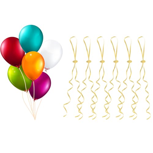 Ballonverschlüsse Helium,Ballonband mit Schnellverschluss,Ballonverschluss,Ballonbänder,Luftballonverschlüsse,Helium Ballonverschluss,Polyethylenband Ballonband,Ballonschnellverschlüsse,50pcs(Gold) von SEMINISMAR