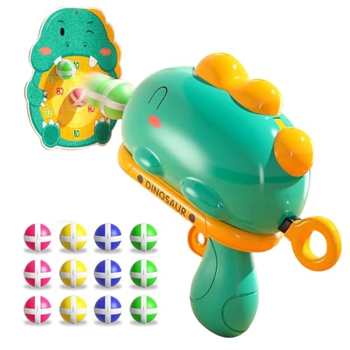 Dinosaurier Dartscheibe Schießspielzeug,Wurfspiel Spielzeugpistolen mit Zielscheibe,Bewegliches Dinosaurier-Schießspielzeug für Kinder,Dartscheibe Kinder,12 Klebrigen Bällen Dinosaurier Dartscheibe Schießspielzeug,Wurfspiel Spielzeugpistolen mit Zielscheibe,Bewegliches Dinosaurier-Schießspielzeug für Kinder,Dartscheibe Kinder,12 Klebrigen Bällen von SEMINISMAR