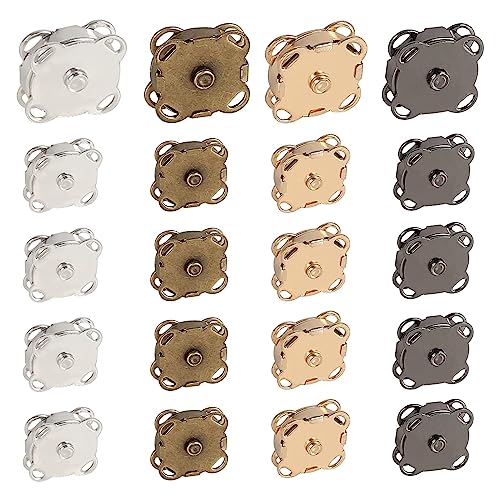 Magnetknöpfe,Magnetknöpfe für Kleidung,Magnetische Knöpfe 14mm,Magnetverschluss Nähen,Magnet Druckknopf Metall Magnetknopf Tasche,für DIY Stricken,Basteln,Geldbörsen,Tasche Mäntel Jacken,20 Stücke von SEMINISMAR