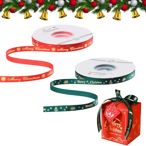 Weihnachtsbänder Grün/Rot,25 Yard Weihnachten Satinband,2 Rollen Geschenkband Satinband,Grün Schleifenband Satinband,Christmas Satin Ribbon,Dekoband Weihnachtsbänder,Grün Rot Schleifenband Weihnachtsbänder Grün/Rot,25 Yard Weihnachten Satinband,2 Rollen Geschenkband Satinband,Grün Schleifenband Satinband,Christmas Satin Ribbon,Dekoband Weihnachtsbänder,Grün Rot Schleifenband von SEMINISMAR