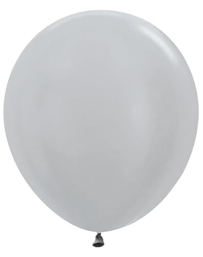Metallic-Silber-Latexballon, rund, 45,7 cm, 6 Luftballons Metallic-Silber-Latexballon, rund, 45,7 cm, 6 Luftballons von SEMPERTEX