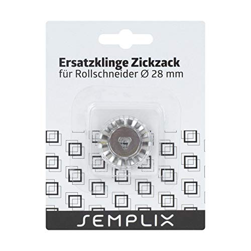 SEMPLIX Ersatzklinge Rollschneider Zickzack 28mm: Zum Nähen, Handarbeiten, Basteln | für Stoffe, Filz, Leder, Papier, Foto von SEMPLIX