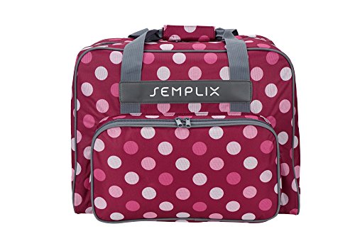 SEMPLIX Nähmaschinentasche Polka Dots 45x34x24 | stabile Transport und Aufbewahrungs Tasche in vielen frischen Farben, für alle gängigen Haushaltsnähmaschinen SEMPLIX Nähmaschinentasche Polka Dots 45x34x24 | stabile Transport und Aufbewahrungs Tasche in vielen frischen Farben, für alle gängigen Haushaltsnähmaschinen von SEMPLIX