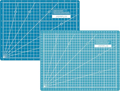 SEMPLIX Selbstheilende Schneidematte A0-A4 - Grün, Rosa, Grau, Türkis, Lila - Ideal fürs Basteln, Nähen & Patchworken - Beidseitig Bedruckt - Vorderseite cm Rückseite inch Bemaßung (Türkis-Petrol, A4) SEMPLIX Selbstheilende Schneidematte A0-A4 - Grün, Rosa, Grau, Türkis, Lila - Ideal fürs Basteln, Nähen & Patchworken - Beidseitig Bedruckt - Vorderseite cm Rückseite inch Bemaßung (Türkis-Petrol, A4) von SEMPLIX