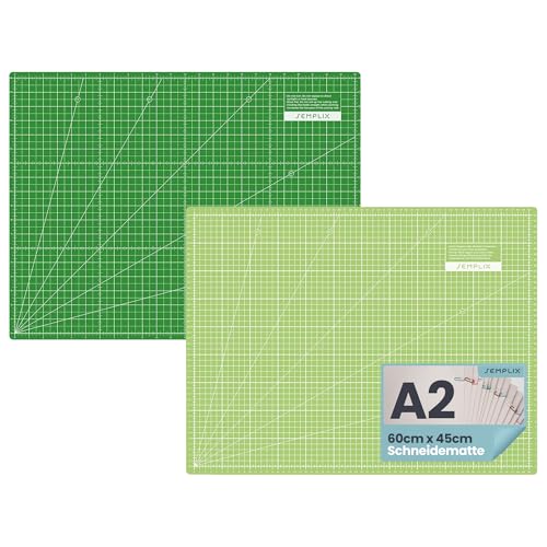 SEMPLIX Selbstheilende Schneidematte A2 in Grün, Rosa, Grau, Türkis, Lila. Ideal fürs Basteln, Nähen und Patchworken. 60x45 Beidseitig Bedruckt. Vorderseite cm, Rückseite inch Bemaßung SEMPLIX Selbstheilende Schneidematte A2 in Grün, Rosa, Grau, Türkis, Lila. Ideal fürs Basteln, Nähen und Patchworken. 60x45 Beidseitig Bedruckt. Vorderseite cm, Rückseite inch Bemaßung von SEMPLIX