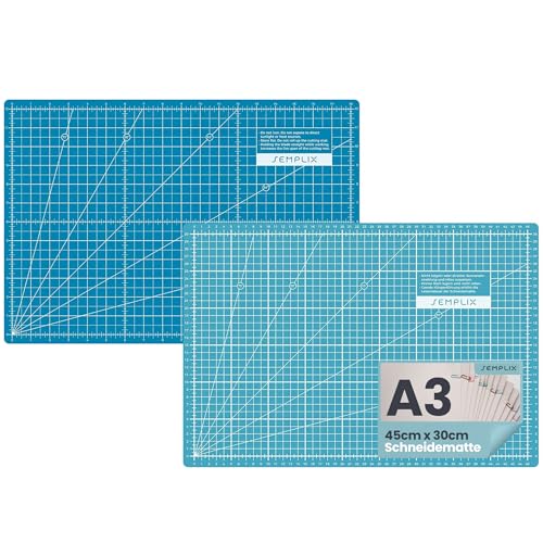 SEMPLIX Selbstheilende Schneidematte A3 in Grün, Rosa, Grau, Türkis, Lila. Ideal fürs Basteln, Nähen und Patchworken. 45x30 Beidseitig Bedruckt. Vorderseite cm, Rückseite inch Bemaßung SEMPLIX Selbstheilende Schneidematte A3 in Grün, Rosa, Grau, Türkis, Lila. Ideal fürs Basteln, Nähen und Patchworken. 45x30 Beidseitig Bedruckt. Vorderseite cm, Rückseite inch Bemaßung von SEMPLIX