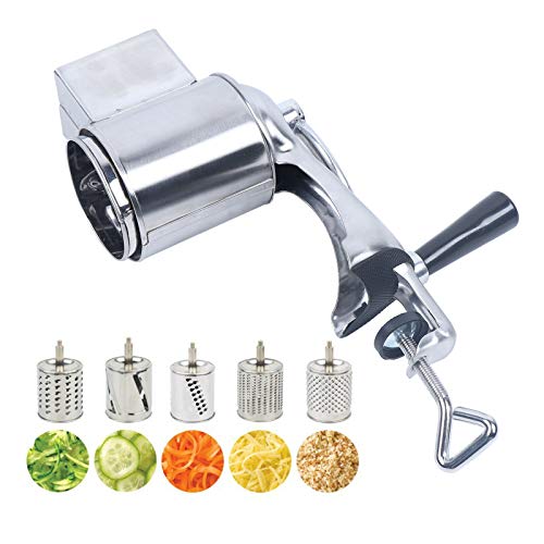 SENDERPICK Edelstahl Manuelle Gemüse Schneider GemüseSchneider Reibemaschine Kartoffelreibe Trommelreibe mit 5 Trommeln SENDERPICK Edelstahl Manuelle Gemüse Schneider GemüseSchneider Reibemaschine Kartoffelreibe Trommelreibe mit 5 Trommeln von SENDERPICK