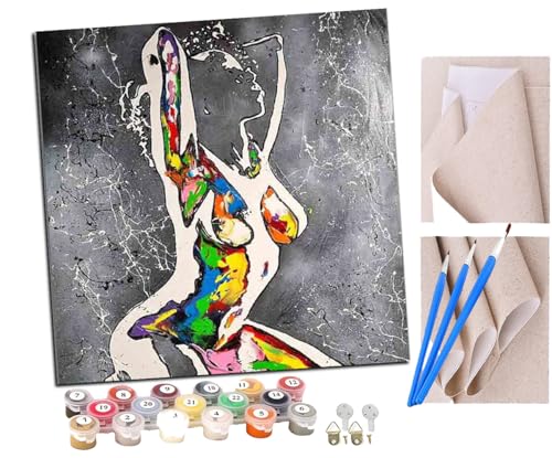 Malen Nach Zahlen Erwachsene Abstraktes buntes Mädchen DIY handgemaltes Ölgemälde Set für Anfänger und Erwachsene, Acrylfarbe, Kindergemälde, Kreative Heimdekoration, Geschenk, Weihnachten Malen Nach Zahlen Erwachsene Abstraktes buntes Mädchen DIY handgemaltes Ölgemälde Set für Anfänger und Erwachsene, Acrylfarbe, Kindergemälde, Kreative Heimdekoration, Geschenk, Weihnachten von SENDJJ