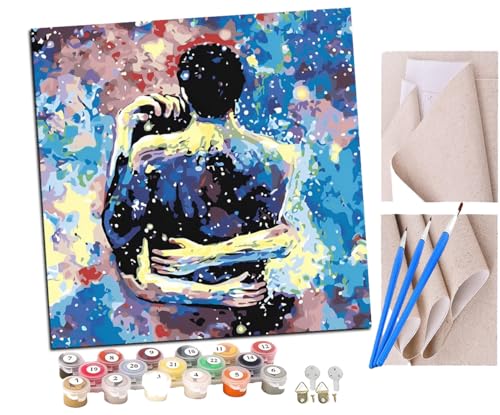 Malen Nach Zahlen Erwachsene Aquarellpaar umarmt DIY handgemaltes Ölgemälde Set für Anfänger und Erwachsene, Acrylfarbe, Kindergemälde, Kreative Heimdekoration, Geschenk, Weihnachten Malen Nach Zahlen Erwachsene Aquarellpaar umarmt DIY handgemaltes Ölgemälde Set für Anfänger und Erwachsene, Acrylfarbe, Kindergemälde, Kreative Heimdekoration, Geschenk, Weihnachten von SENDJJ