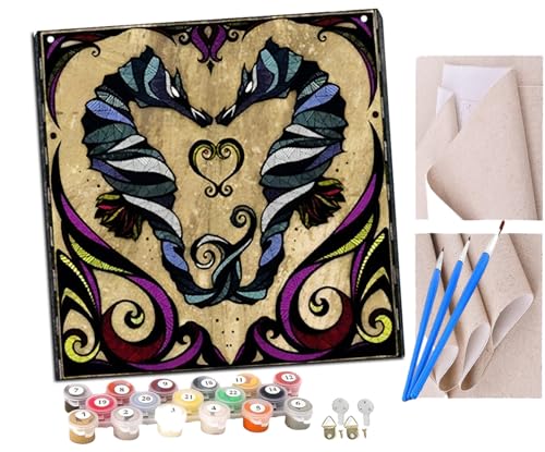 Malen Nach Zahlen Erwachsene Drachenherz DIY handgemaltes Ölgemälde Set für Anfänger und Erwachsene, Acrylfarbe, Kindergemälde, Kreative Heimdekoration, Geschenk, Weihnachten Malen Nach Zahlen Erwachsene Drachenherz DIY handgemaltes Ölgemälde Set für Anfänger und Erwachsene, Acrylfarbe, Kindergemälde, Kreative Heimdekoration, Geschenk, Weihnachten von SENDJJ