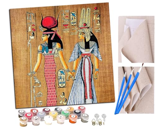 Malen Nach Zahlen Erwachsene Kleopatra und Isis DIY handgemaltes Ölgemälde Set für Anfänger und Erwachsene, Acrylfarbe, Kindergemälde, Kreative Heimdekoration, Geschenk, Weihnachten Malen Nach Zahlen Erwachsene Kleopatra und Isis DIY handgemaltes Ölgemälde Set für Anfänger und Erwachsene, Acrylfarbe, Kindergemälde, Kreative Heimdekoration, Geschenk, Weihnachten von SENDJJ