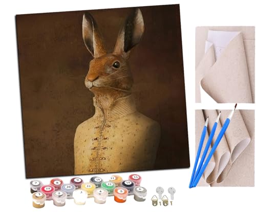 Malen Nach Zahlen Erwachsene Kunst Tier Kaninchen DIY handgemaltes Ölgemälde Set für Anfänger und Erwachsene, Acrylfarbe, Kindergemälde, Kreative Heimdekoration, Geschenk, Weihnachten Malen Nach Zahlen Erwachsene Kunst Tier Kaninchen DIY handgemaltes Ölgemälde Set für Anfänger und Erwachsene, Acrylfarbe, Kindergemälde, Kreative Heimdekoration, Geschenk, Weihnachten von SENDJJ