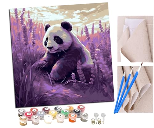 Malen Nach Zahlen Erwachsene Sonnenblume Gänseblümchen Lavendel Großer Panda (41) DIY handgemaltes Ölgemälde Set für Anfänger und Erwachsene, Acrylfarbe, Kindergemälde, Kreative Heimdekoration von SENDJJ