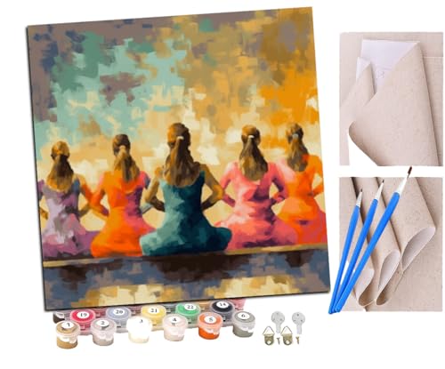 Malen Nach Zahlen Erwachsene Yoga Rücken (1) DIY handgemaltes Ölgemälde Set für Anfänger und Erwachsene, Acrylfarbe, Kindergemälde, Kreative Heimdekoration, Geschenk, Weihnachten von SENDJJ