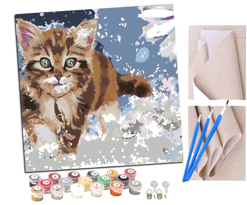 SENDJJ Malen Nach Zahlen Erwachsene Blumenkatze DIY Handgemalt Ölgemälde Leinwand Kits Mit Pinsels und Acrylfarbe Als Geschenke und Heimdekoration Ohne Rahmen 40 x 40 cm SENDJJ Malen Nach Zahlen Erwachsene Blumenkatze DIY Handgemalt Ölgemälde Leinwand Kits Mit Pinsels und Acrylfarbe Als Geschenke und Heimdekoration Ohne Rahmen 40 x 40 cm von SENDJJ