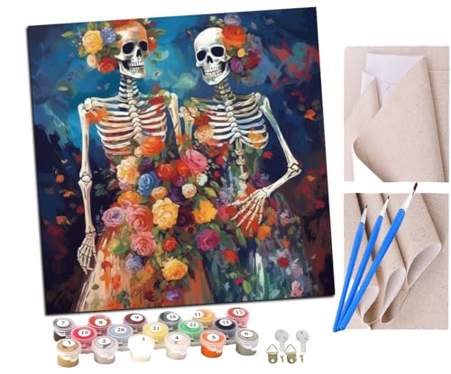 SENDJJ Malen Nach Zahlen Erwachsene Die Blüte der Skelettbraut Paint by Numbers diy GemäLde Kit mit Pinsel und Acrylfarbe Als Geschenk für Wanddeko Groß 40x40cm SENDJJ Malen Nach Zahlen Erwachsene Die Blüte der Skelettbraut Paint by Numbers diy GemäLde Kit mit Pinsel und Acrylfarbe Als Geschenk für Wanddeko Groß 40x40cm von SENDJJ