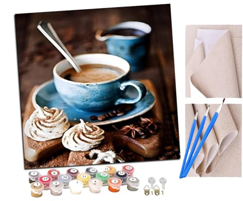 SENDJJ Malen Nach Zahlen Erwachsene Kaffeekekse DIY Handgemalt Ölgemälde Leinwand Kits Mit Pinsels und Acrylfarbe Als Geschenke und Heimdekoration Ohne Rahmen 40 x 40 cm SENDJJ Malen Nach Zahlen Erwachsene Kaffeekekse DIY Handgemalt Ölgemälde Leinwand Kits Mit Pinsels und Acrylfarbe Als Geschenke und Heimdekoration Ohne Rahmen 40 x 40 cm von SENDJJ