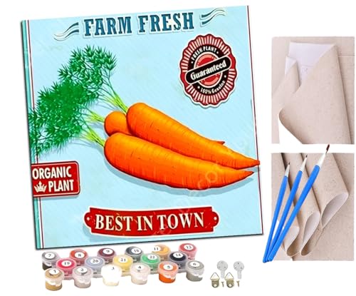 SENDJJ Malen Nach Zahlen Erwachsene Karotte Paint by Numbers diy GemäLde Kit mit Pinsel und Acrylfarbe Als Geschenk für Wanddeko Groß 40x40cm SENDJJ Malen Nach Zahlen Erwachsene Karotte Paint by Numbers diy GemäLde Kit mit Pinsel und Acrylfarbe Als Geschenk für Wanddeko Groß 40x40cm von SENDJJ