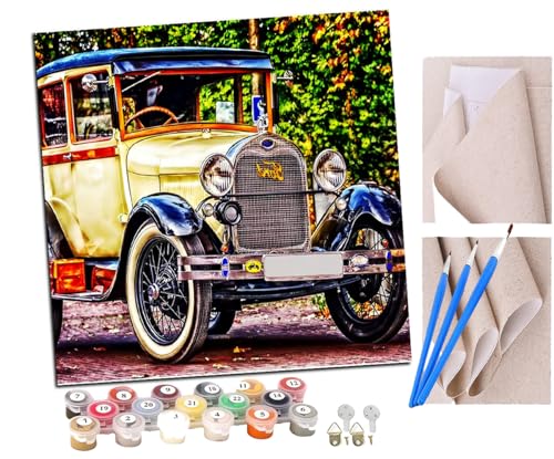 SENDJJ Malen Nach Zahlen Erwachsene Retro-Oldtimer-Landschaft Paint by Numbers diy GemäLde Kit mit Pinsel und Acrylfarbe Als Geschenk für Wanddeko Groß 40x40cm SENDJJ Malen Nach Zahlen Erwachsene Retro-Oldtimer-Landschaft Paint by Numbers diy GemäLde Kit mit Pinsel und Acrylfarbe Als Geschenk für Wanddeko Groß 40x40cm von SENDJJ