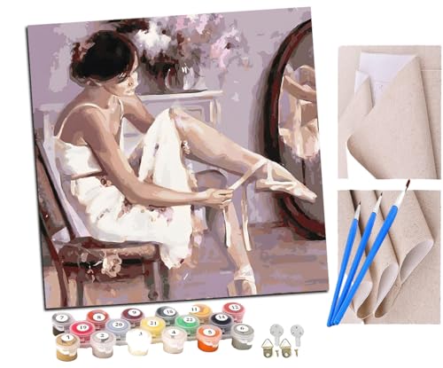 SENDJJ Malen Nach Zahlen Erwachsene Tänzer bereiten sich auf den Auftritt vor Paint by Numbers diy GemäLde Kit mit Pinsel und Acrylfarbe Als Geschenk für Wanddeko Groß 40x40cm SENDJJ Malen Nach Zahlen Erwachsene Tänzer bereiten sich auf den Auftritt vor Paint by Numbers diy GemäLde Kit mit Pinsel und Acrylfarbe Als Geschenk für Wanddeko Groß 40x40cm von SENDJJ