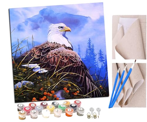 SENDJJ Malen Nach Zahlen Erwachsene Tier Gans DIY Handgemalt Ölgemälde Leinwand Kits Mit Pinsels und Acrylfarbe Als Geschenke und Heimdekoration Ohne Rahmen 40 x 40 cm von SENDJJ