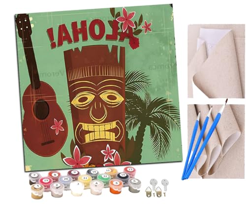 SENDJJ Malen Nach Zahlen Erwachsene Vintage Hawaiian Beach Resort DIY Handgemalt Ölgemälde Leinwand Kits Mit Pinsels und Acrylfarbe Als Geschenke und Heimdekoration Ohne Rahmen 40 x 40 cm SENDJJ Malen Nach Zahlen Erwachsene Vintage Hawaiian Beach Resort DIY Handgemalt Ölgemälde Leinwand Kits Mit Pinsels und Acrylfarbe Als Geschenke und Heimdekoration Ohne Rahmen 40 x 40 cm von SENDJJ