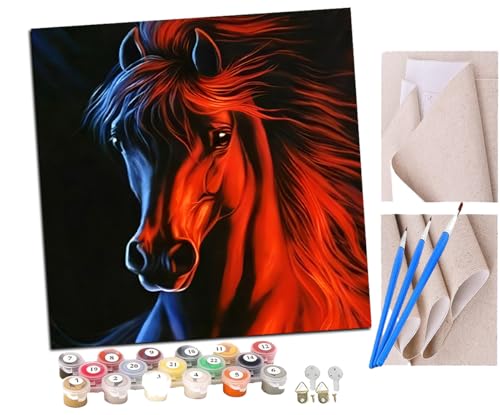 SENDJJ Malen nach Zahlen Kits Erwachsene und Kinder braunes pferd tier braunes rotes pferd DIY Ölgemälde Digitale Leinwand Wandkunst Home Decoration - 40x40CM SENDJJ Malen nach Zahlen Kits Erwachsene und Kinder braunes pferd tier braunes rotes pferd DIY Ölgemälde Digitale Leinwand Wandkunst Home Decoration - 40x40CM von SENDJJ