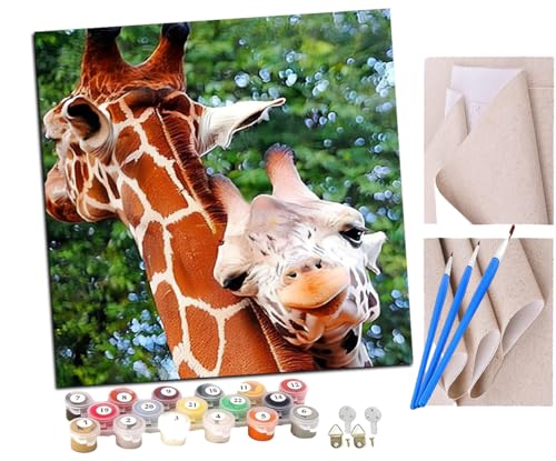 SENDJJ Malen nach Zahlen Mutterliebe Giraffe Tier Kits für Anfänger Erwachsene DIY Art Decor Handgemalte Malerei nach Zahlen Kreatives Geschenk Home Decoration 16x16 Zoll SENDJJ Malen nach Zahlen Mutterliebe Giraffe Tier Kits für Anfänger Erwachsene DIY Art Decor Handgemalte Malerei nach Zahlen Kreatives Geschenk Home Decoration 16x16 Zoll von SENDJJ