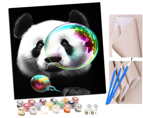 SENDJJ Malen nach Zahlen Tierischer Panda bläst Seifenblasen Kits für Anfänger Erwachsene DIY Art Decor Handgemalte Malerei nach Zahlen Kreatives Geschenk Home Decoration 16x16 Zoll SENDJJ Malen nach Zahlen Tierischer Panda bläst Seifenblasen Kits für Anfänger Erwachsene DIY Art Decor Handgemalte Malerei nach Zahlen Kreatives Geschenk Home Decoration 16x16 Zoll von SENDJJ