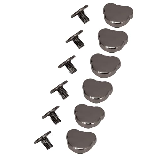 SENECESLI Bindungsschraube Nietkit, Einfache Installation 20 Sätze 10 Mm Rostfeste Bärenkopf Nieten Zum Reparieren von Ledergurtenbeutel (Silberschwarz) von SENECESLI