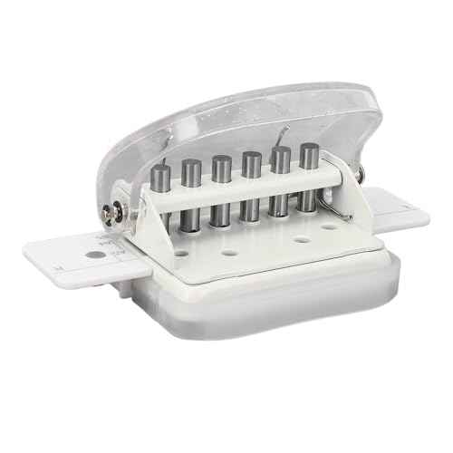 SENECESLI Lose Leaf Paper Loch Punch, Tragbarer Loch Puncher Vielseitiger Transparent für das Schulbüro (Transparent weiß) von SENECESLI
