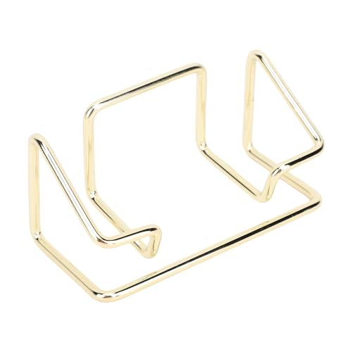 SENECESLI METAL -Visitenkartenhalterin, überaus Kapazitätsrückgangshalter 5PCS Drop Proof Slick Electroplated Finish Stylish for Office (GOLD) von SENECESLI