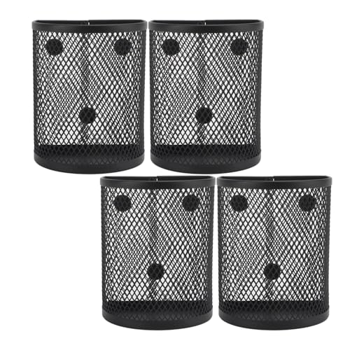 SENECESLI Magnetischer Bleistifthalter, Großkapazitätsnetzlagerkorb Abgerundete Kanten Halb Zylindrisch Glänzende Beschichtung Robust und für Schulschließfächer Whiteboard (4PCS) von SENECESLI