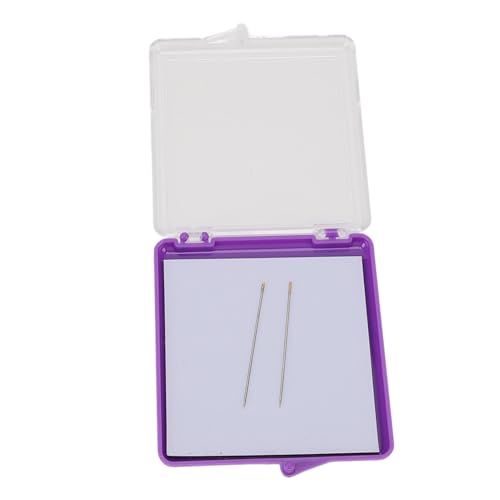 SENECESLI Magnetnadelkoffer, Nadelstift Organizer Vielseitiger Gebrauch Robuster Leichter Transparenter Abdeckung mit 2 Nadeln für Nähprojekte (PURPLE) von SENECESLI