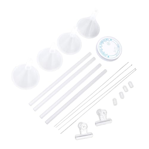 SENECESLI Perlen -Trichter -Werkzeuge, Hohe Effizienz Leichte Tonkügelchen Trichterkit Kompakt Konstruktion Genauiger Steuerung mit Faden für Armbänder Halsketten (4-teiliges Set) von SENECESLI