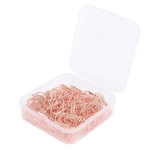 SENECESLI Sternförmige Papierklammern, Sternförmige Lesezeichen Robuste Nicht -Slip -100 PCs für Zuhause (Roségold) von SENECESLI
