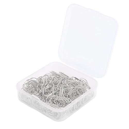SENECESLI Sternförmige Papierklammern, Sternförmige Lesezeichen Robuste Nicht -Slip -100 PCs für Zuhause (Weißsilber) von SENECESLI