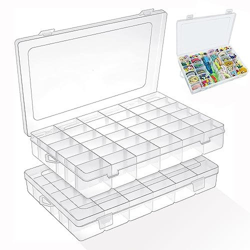 SENENQU 2 Stück Sortierboxen für Kleinteile – 27,3 x 17,6 x 4,3 cm – Sortierbox 36 Fächer Kleinteilebox, Aufbewahrungsbox Einstellbar Fächer, Schmuck, Schrauben, Perlen SENENQU 2 Stück Sortierboxen für Kleinteile – 27,3 x 17,6 x 4,3 cm – Sortierbox 36 Fächer Kleinteilebox, Aufbewahrungsbox Einstellbar Fächer, Schmuck, Schrauben, Perlen von SENENQU