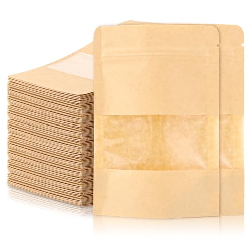 SENENQU 200 Pcs Papiertüten Mit Fenster, 10×15CM Standbodenbeutel Kraftpapier, Kraftpapiertüten Mit Klarem Fenster für Nüsse Und Lebensmittel Verwendet SENENQU 200 Pcs Papiertüten Mit Fenster, 10×15CM Standbodenbeutel Kraftpapier, Kraftpapiertüten Mit Klarem Fenster für Nüsse Und Lebensmittel Verwendet von SENENQU