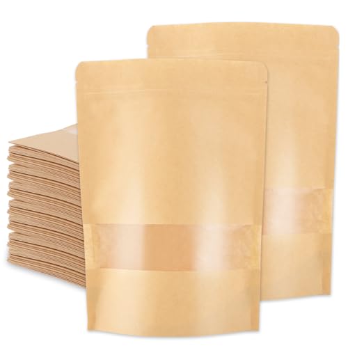 SENENQU 80 Stück Papiertüten Mit Fenster, 20×30CM Standbodenbeutel Kraftpapier, Geschenktaschen Kraftpapiertüten Mit Klarem Fenster für Nüsse Und Lebensmittel Verwendet SENENQU 80 Stück Papiertüten Mit Fenster, 20×30CM Standbodenbeutel Kraftpapier, Geschenktaschen Kraftpapiertüten Mit Klarem Fenster für Nüsse Und Lebensmittel Verwendet von SENENQU