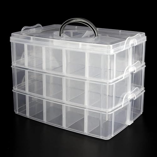 SENENQU Groß Sortierboxen Für Kleinteile, 30 Fächer Stapelbare Sortierbox, Transparente Plastik Aufbewahrungsbox für Spielzeug, Schmuck, Kosmetik&Accessoires - 32x19x24CM SENENQU Groß Sortierboxen Für Kleinteile, 30 Fächer Stapelbare Sortierbox, Transparente Plastik Aufbewahrungsbox für Spielzeug, Schmuck, Kosmetik&Accessoires - 32x19x24CM von SENENQU