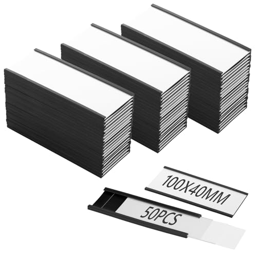 SENENQU Magnetischer Etikettenhalter, C-K, magnetische Preisschilder mit Papiereinlagen und Kunststoffschutzhüllen, magnetischer Namenhalter für Whiteboard, Metallschrank, Schubladenregale, 50 SENENQU Magnetischer Etikettenhalter, C-K, magnetische Preisschilder mit Papiereinlagen und Kunststoffschutzhüllen, magnetischer Namenhalter für Whiteboard, Metallschrank, Schubladenregale, 50 von SENENQU