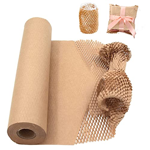 SENENQU WabenpapierVerpackung 50M x 40CM, Dämpfungsfolie für Umzüge, umweltfreundliches Kraftpapier, Verpackungsmaterial Füllmaterial für Geschenk, zerbrechliche Geschenke, als Polsterpapier SENENQU WabenpapierVerpackung 50M x 40CM, Dämpfungsfolie für Umzüge, umweltfreundliches Kraftpapier, Verpackungsmaterial Füllmaterial für Geschenk, zerbrechliche Geschenke, als Polsterpapier von SENENQU