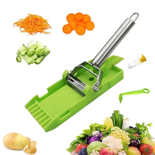 SENIURIS Multifunktionaler Schäler mit Einzelklinge, multifunktionaler Kartoffelschäler mit Zitronenpresse und Spiral-Gemüseschäler. SENIURIS Multifunktionaler Schäler mit Einzelklinge, multifunktionaler Kartoffelschäler mit Zitronenpresse und Spiral-Gemüseschäler. von SENIURIS