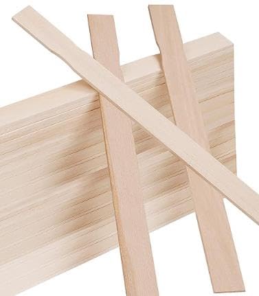 SENJEOK 100 Stück Holzmischstäbe, 30 x 2,4 x 0,4 cm, Holzrührstäbe für Farbe, Epoxidharz, Silikon, Kunstprojekte und Basteldekorationen von SENJEOK