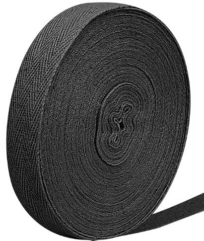 SENJEOK 20mm x 45m Schrägband Schwarz Fischgrätenmuster Baumwolle Köperband Band Gurtband zum Nähen DIY Projekte Handwerk SENJEOK 20mm x 45m Schrägband Schwarz Fischgrätenmuster Baumwolle Köperband Band Gurtband zum Nähen DIY Projekte Handwerk von SENJEOK