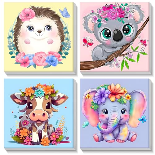 SENQAO 4 Stück Malen Nach Zahlen Erwachsene Kinder mit Rahmen, Tier Malen Nach Zahlen ab 5 6 7 9 Jahre Mädchen Jungen, Geschenke für Frauen Mädchen 5 6 7 Jahre, Diy Acrylfarben Set 20x20cm SENQAO 4 Stück Malen Nach Zahlen Erwachsene Kinder mit Rahmen, Tier Malen Nach Zahlen ab 5 6 7 9 Jahre Mädchen Jungen, Geschenke für Frauen Mädchen 5 6 7 Jahre, Diy Acrylfarben Set 20x20cm von SENQAO