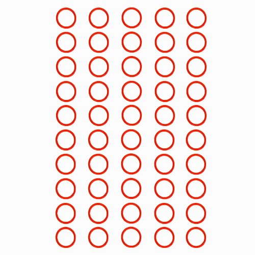 50 Stück Kunststoff-Ringe für lose Blätter, 28 mm, rund, abnehmbare Buchringe, Bindering für Karteikarten, Notizbuch, Schlüsselanhänger, DIY (rot) von SENRISE